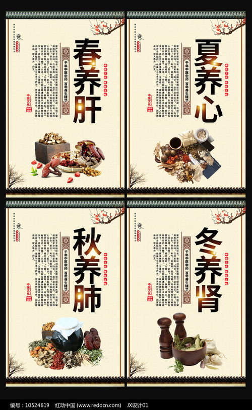 順應四時，頤養天年——大氣中醫四季養生文化展板